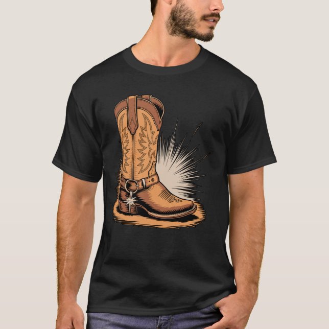 Camiseta Botas de Cowboy Ocidentais (Frente)
