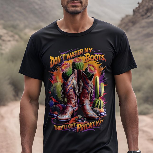Camiseta Botas de cowboy picante - Sangue do deserto (Criador carregado)