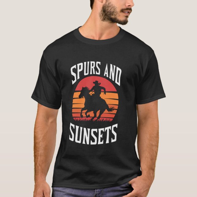 Camiseta Botas de Cowboy Rancho Estilo de Vida Cowboy Tema  (Frente)