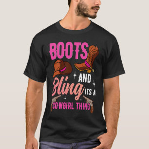 Camiseta Botas de Cowgirl Brilho É Uma Coisa de Cowgirl Paí