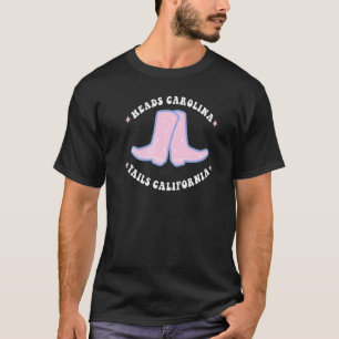 Camiseta Botas de Cowgirl Cabeças Carolina Cauda Califórnia