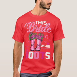 Camiseta Botas de Cowgirl engraçadas para noiva no casament