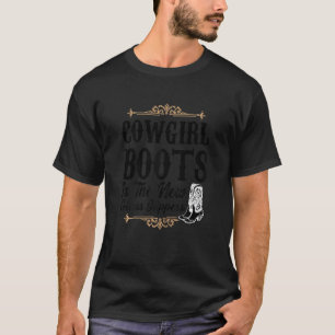Camiseta Botas de cowgirls femininas são os novos sapatos d