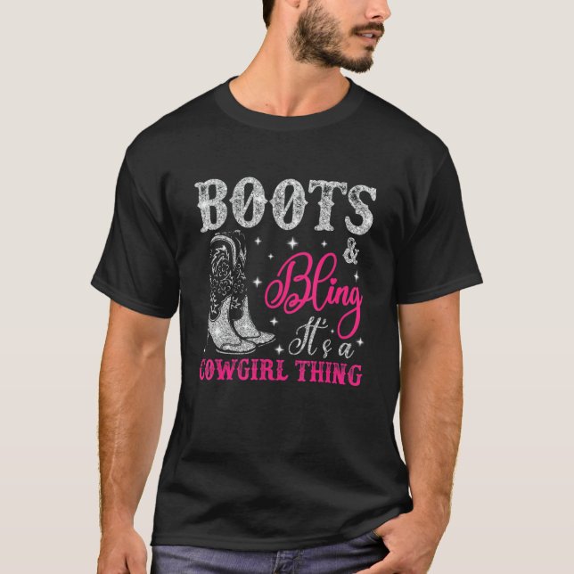 Camiseta Botas de Vaqueira Brilho É uma Coisa de Vaqueira   (Frente)