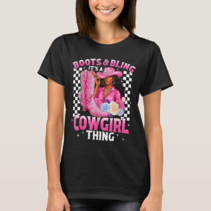 Camiseta Botas E Brilho É Coisa De Cowgirl História Negra G