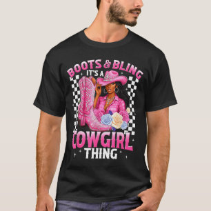 Camiseta Botas E Brilho É Coisa De Cowgirl História Negra G