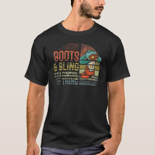 Camiseta Botas e Brilho É uma Coisa de Cowgirl Chapéu de Ro