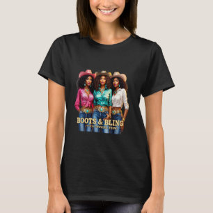 Camiseta Botas e Brilho Retro É uma Coisa de Cowgirl Design