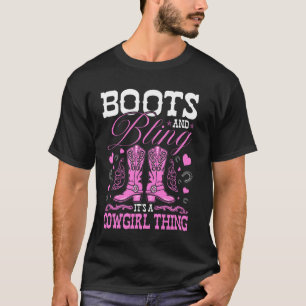 Camiseta Botas E Brilho Rodeio Ocidental Cowgirl Caubói