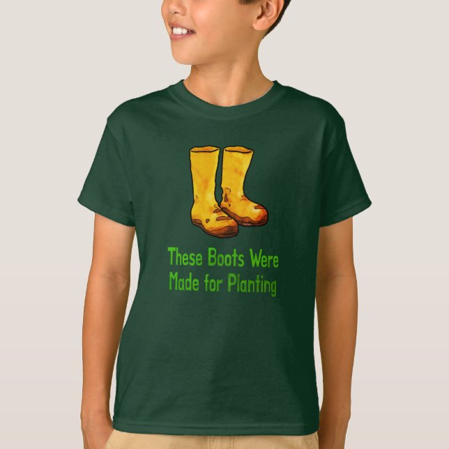 Camiseta Botas Engraçadas Para Jardim Feitas Para Plantar (Frente)