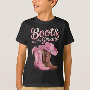 Camiseta Botas No Chão, Dança Da Linha Da Cowgirl, Boca-Boc