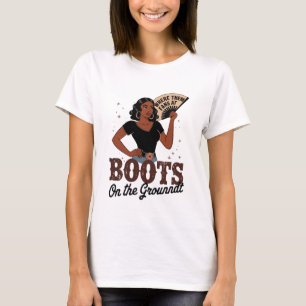 Camiseta Botas no Chão – Declaração Inspiradora Ousada