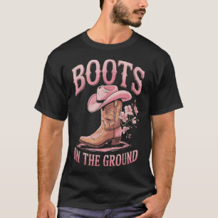 Camiseta Botas No Ground Black Cowgirl Western Onde