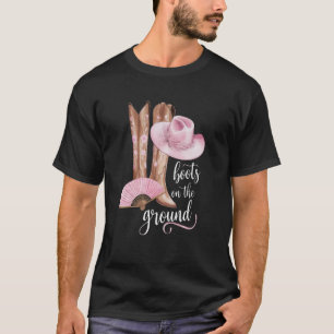 Camiseta Botas No País Boot Rosa Música Ocidental