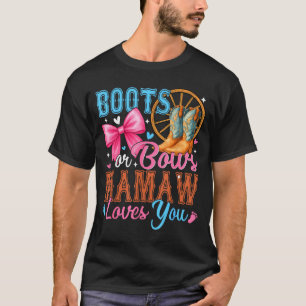 Camiseta Botas Ou Arcos Mamaw Ama Você Revelação de Gênero