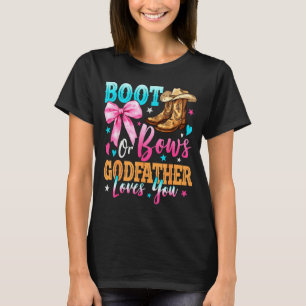 Camiseta Botas Ou Arcos O Padrinho Te Ama Revelação De Gêne