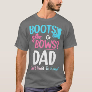 Camiseta Botas ou Arcos Pai Sexo Anunciar Gravidez
