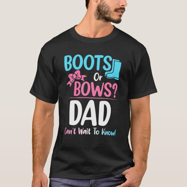 Camiseta Botas ou Arcos Pai Sexo Revelar Anunciação de Grav (Frente)
