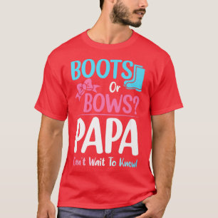 Camiseta Botas ou Arcos Papa Sexo Revelar Gravidez Anúncio