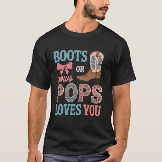 Camiseta Botas ou Arcos Pops Ama Você Revelação de Gênero C (Frente)