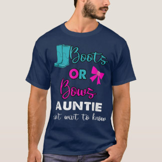 Camiseta botas ou Arcos Sexo Revelar festa do bebê Tia Matc