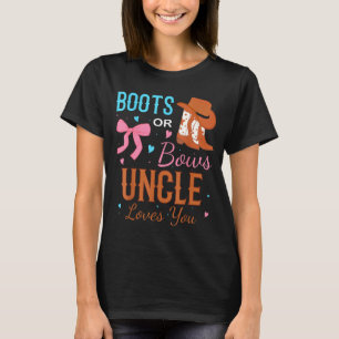 Camiseta Botas Ou Arcos Tio Te Ama Festa de Revelação de Gê