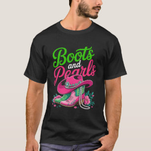 Camiseta Botas para o Chão Cowgirl Rosa