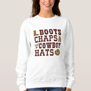 Camiseta Botas Perneiras E Chapéus De Cowboy