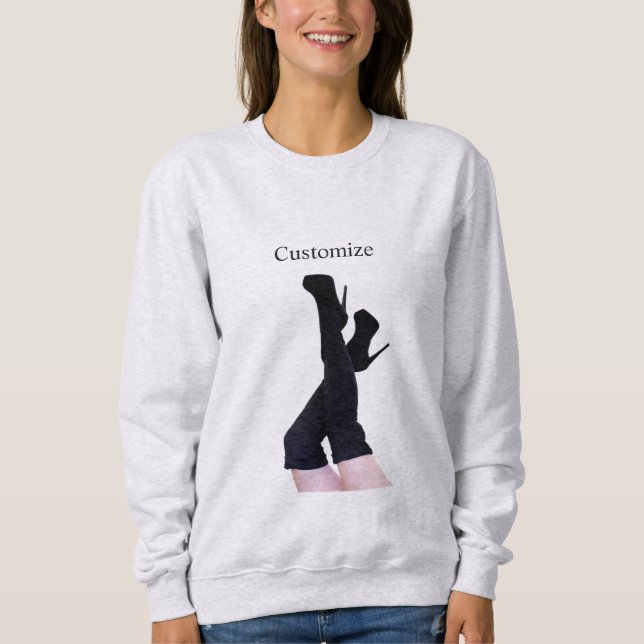 Camiseta Botas Pretas de Couro até a Coxa Thunder_Cove (Frente)