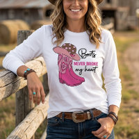 Botas Rosa de Cowgirl Atrevida Amante de Cavalos O