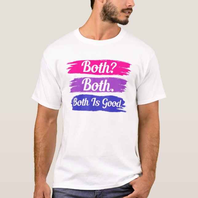 Camiseta Both Both Both Is Good Bi Flag Pride Month Bisexua (Frente)