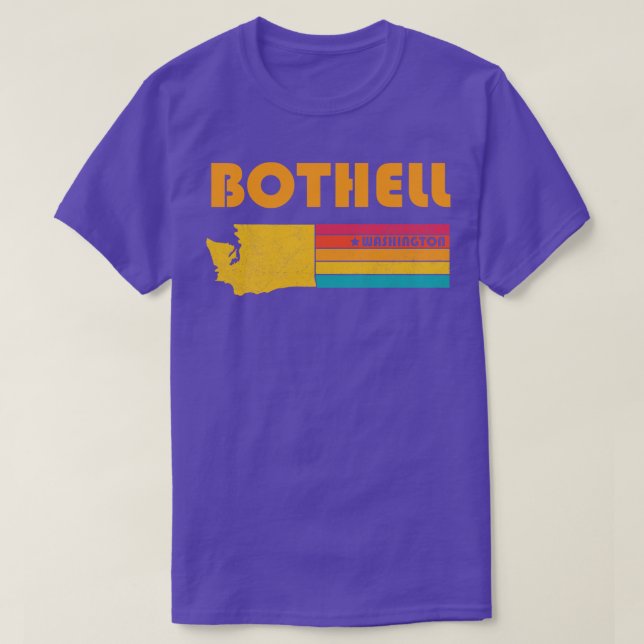 Camiseta Bothell Washington Vintage afligiu Souvenir (Frente do Design)