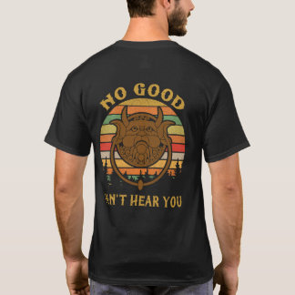 Camiseta Botões de Portas Sem Bom Cant Ouvir Você Retro Vin