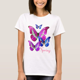 CAMISETA BOTÕES DE PRIMAVERA AZUL DE PINK PURPLE