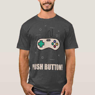 Camiseta Botões de Push do Controlador de Jogo