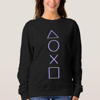Camiseta Botões do Controle Neon Arte Glitch Gamer