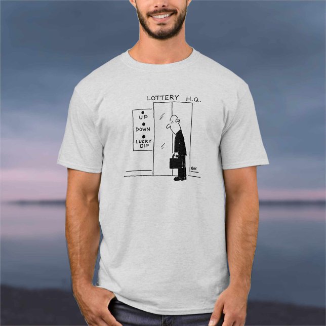 Camiseta Botões Levantados na Loteria H.Q. Caricatura (Criador carregado)