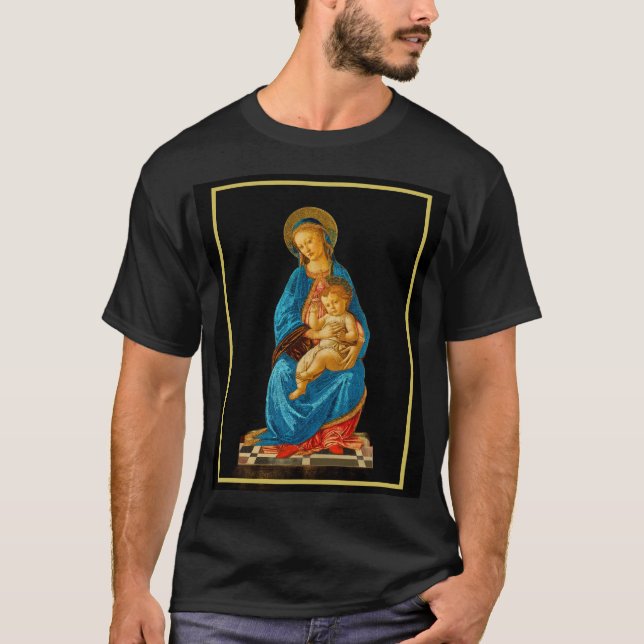 Camiseta Botticelli Madonna e Criança Enthroned (Frente)