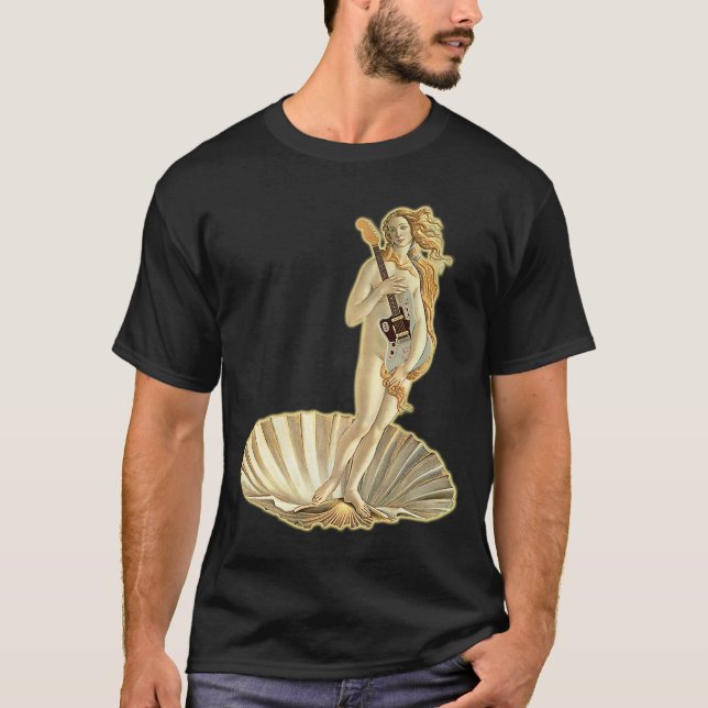 Camiseta Botticelli Venus Com Guitari Elétrico (Frente)