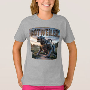 Camiseta Botweiler Fotográfico – Rottweiler Robô Engraçado