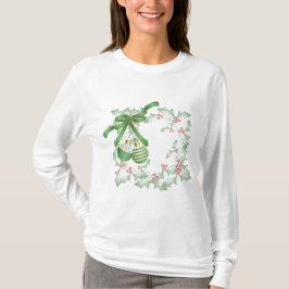 Camiseta Boughes of Holly Light Green Pink