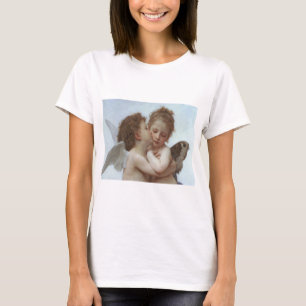 Camiseta Bouguereau - pintura bonita do anjo