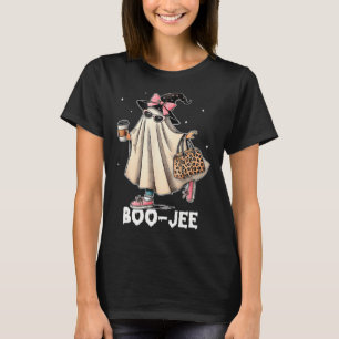 Camiseta Boujee Boo Jee Spooky Ghost Pink Halloween Pumpkin