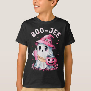 Camiseta Boujee Boo Jee Spooky Ghost Pink Halloween Pumpkin