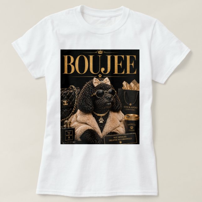 Camiseta Boujee Cockapoo – Presente Elegante para  (Frente do Design)