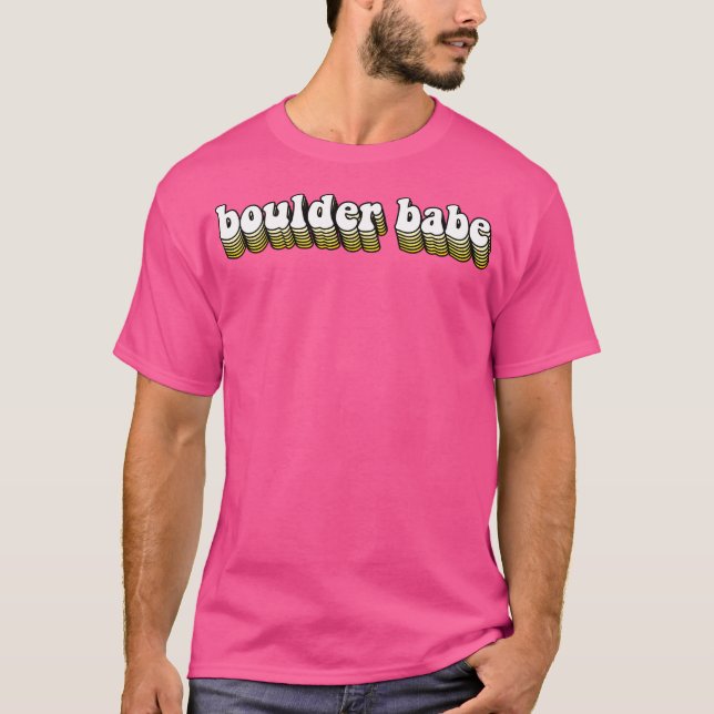 Camiseta Boulder Babe Hippy Baseball Capa (Frente)