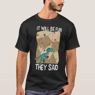 Camiseta Boulderer soçobo sofisticado Dinossauro C