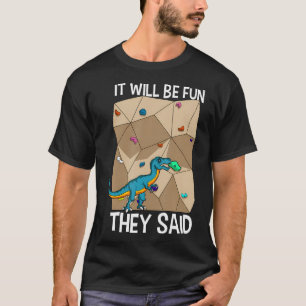 Camiseta Boulderer soçobo sofisticado Dinossauro C