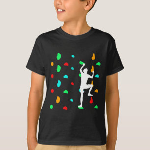 Camiseta Boulderista Ao Fazer Boulder No Muro De Escalada