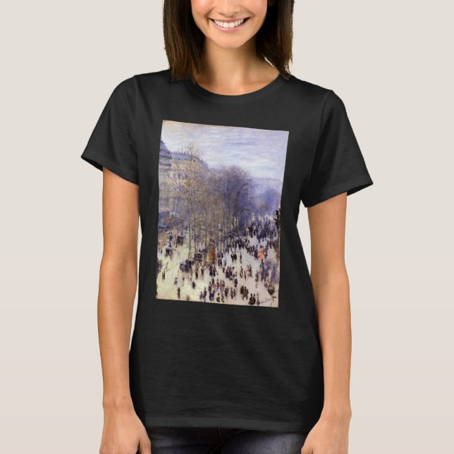 Camiseta Boulevard des Capucines, por Claude Monet, Belas A (Frente)